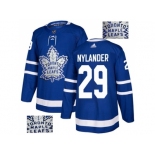 Men Adidas Toronto Maple Leafs #29 William Nylander Blue Home Authentic Fashion Gold Stitched NHL Jersey