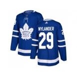 Men Adidas Toronto Maple Leafs #29 William Nylander Blue Home Authentic Stitched NHL Jersey