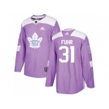 Men Adidas Toronto Maple Leafs #31 Grant Fuhr Purple Authentic Fights Cancer Stitched NHL Jersey