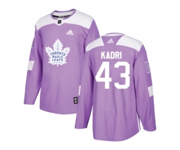 Men Adidas Toronto Maple Leafs #43 Nazem Kadri Purple Authentic Fights Cancer Stitched NHL Jersey