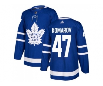 Men Adidas Toronto Maple Leafs #47 Leo Komarov Blue Home Authentic Stitched NHL Jersey