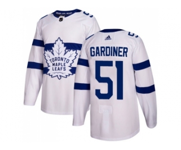 Men Adidas Toronto Maple Leafs #51 Jake Gardiner White Authentic 2018 Stadium Series Stitched NHL Jersey