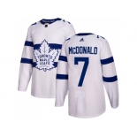 Men Adidas Toronto Maple Leafs #7 Lanny McDonald White Authentic 2018 Stadium Series Stitched NHL Jersey