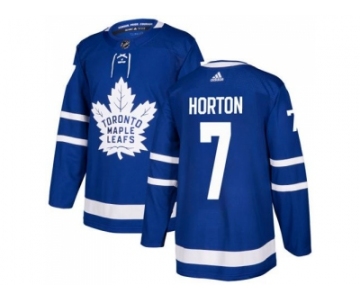 Men Adidas Toronto Maple Leafs #7 Tim Horton Blue Home Authentic Stitched NHL Jersey