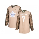 Men Adidas Toronto Maple Leafs #7 Tim Horton Camo Authentic 2017 Veterans Day Stitched NHL Jersey