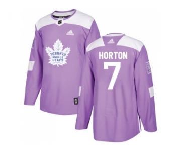 Men Adidas Toronto Maple Leafs #7 Tim Horton Purple Authentic Fights Cancer Stitched NHL Jersey