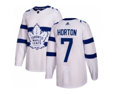 Men Adidas Toronto Maple Leafs #7 Tim Horton White Authentic 2018 Stadium Series Stitched NHL Jersey