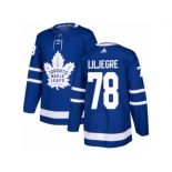 Men Adidas Toronto Maple Leafs #78 Timothy Liljegren Premier Royal Blue Home NHL Jersey