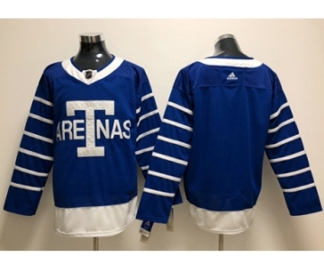 Men Adidas Toronto Maple Leafs Blank Blue Authentic 1918 Arenas Throwback Stitched NHL Jersey