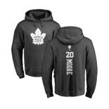 Men NHL Adidas Toronto Maple Leafs #20 Dominic Moore Charcoal One Color Backer Pullover Hoodie