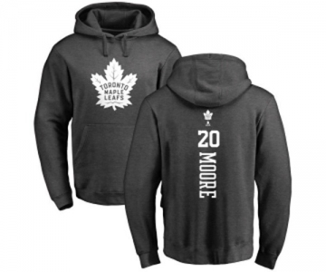 Men NHL Adidas Toronto Maple Leafs #20 Dominic Moore Charcoal One Color Backer Pullover Hoodie