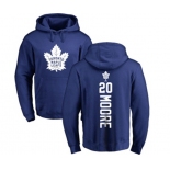 Men NHL Adidas Toronto Maple Leafs #20 Dominic Moore Royal Blue Backer Pullover Hoodie