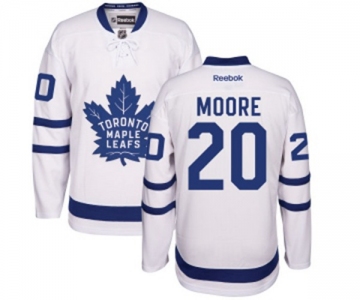 Men Reebok Toronto Maple Leafs #20 Dominic Moore Authentic White Away NHL Jersey