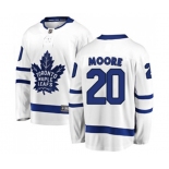 Men Toronto Maple Leafs #20 Dominic Moore Fanatics Branded White Away Breakaway NHL Jersey