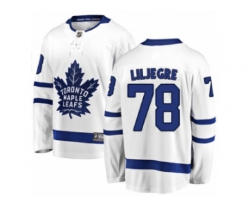 Men Toronto Maple Leafs #78 Timothy Liljegren Authentic White Away Fanatics Branded Breakaway NHL Jersey