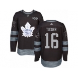 Men's Adidas Toronto Maple Leafs #16 Darcy Tucker Authentic Black 1917-2017 100th Anniversary NHL Jersey