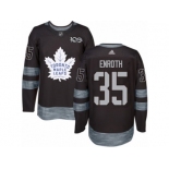 Men's Adidas Toronto Maple Leafs #35 Jhonas Enroth Authentic Black 1917-2017 100th Anniversary NHL Jersey