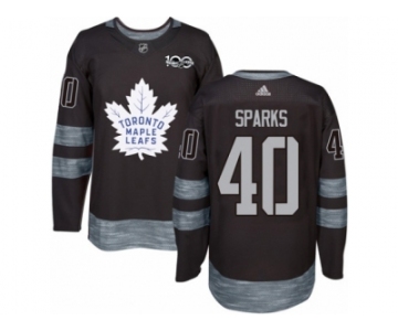 Men's Adidas Toronto Maple Leafs #40 Garret Sparks Authentic Black 1917-2017 100th Anniversary NHL Jersey