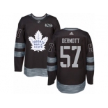 Men's Adidas Toronto Maple Leafs #57 Travis Dermott Authentic Black 1917-2017 100th Anniversary NHL Jersey