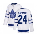 Men's Maple Leafs #24 Kasperi Kapanen White Road Stitched Hockey Jersey