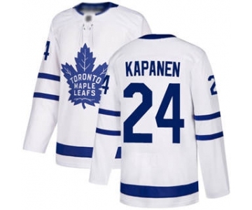 Men's Maple Leafs #24 Kasperi Kapanen White Road Stitched Hockey Jersey