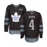 Men's Maple Leafs #4 Tyson Barrie Black 1917-2017 100th Anniversary Stitched Hockey Jersey