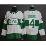 Men's Maple Leafs #4 Tyson Barrie White St. Pats Stitched Hockey Jersey