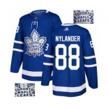 Men's Maple Leafs #88 William Nylander Blue Home Authentic Fashion Gold Stitched Hockey Jersey