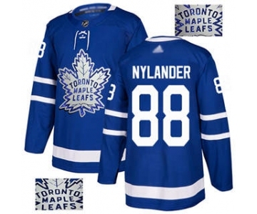 Men's Maple Leafs #88 William Nylander Blue Home Authentic Fashion Gold Stitched Hockey Jersey