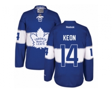 Men's Reebok Toronto Maple Leafs #14 Dave Keon Authentic Royal Blue 2017 Centennial Classic NHL Jersey