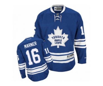 Men's Reebok Toronto Maple Leafs #16 Mitchell Marner Authentic Royal Blue New Third NHL Jersey