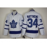 Men's Reebok Toronto Maple Leafs #34 Auston Matthews Authentic White Third NHL Jersey