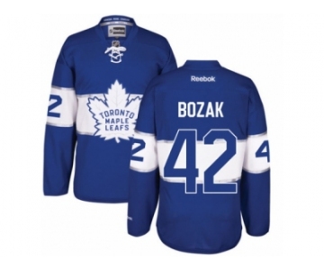 Men's Reebok Toronto Maple Leafs #42 Tyler Bozak Authentic Royal Blue 2017 Centennial Classic NHL Jersey