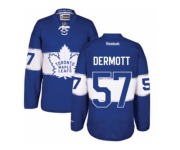 Men's Reebok Toronto Maple Leafs #57 Travis Dermott Authentic Royal Blue 2017 Centennial Classic NHL Jersey