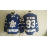 Men's Reebok Toronto Maple Leafs #93 Doug Gilmour Authentic Royal Blue New Third NHL Jersey