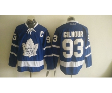 Men's Reebok Toronto Maple Leafs #93 Doug Gilmour Authentic Royal Blue New Third NHL Jersey