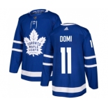 Men's Toronto Maple Leafs #11 Max Domi Blue Stitched Jersey