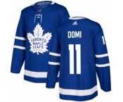 Men's Toronto Maple Leafs #11 Max Domi Blue Stitched Jersey