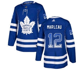 Men's Toronto Maple Leafs #12 Patrick Marleau Blue Home Drift Fashion Stitched Hockey Jersey