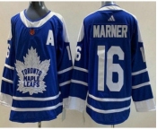 Men's Toronto Maple Leafs #16 Mitch Marner Blue 2022 Reverse Retro Authentic Jersey