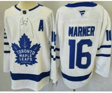 Men's Toronto Maple Leafs #16 Mitch Marner White Authentic Jersey