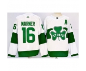 Men's Toronto Maple Leafs #16 Mitch Marner White St Patricks Authentic Jersey