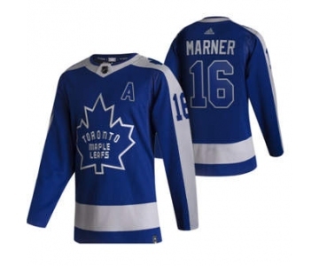 Men's Toronto Maple Leafs #16 Mitchell Marner Blue 2020-21 Reverse Retro Alternate Hockey Jersey