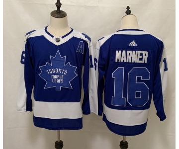 Men's Toronto Maple Leafs #16 Mitchell Marner Royal Blue 2021 New Hockey Jersey