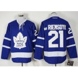 Men's Toronto Maple Leafs #21 James Van Riemsdyk Blue New Stitched NHL Jersey