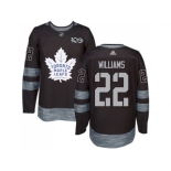 Men's Toronto Maple Leafs #22 Tiger Williams Black 1917-2017 100th Anniversary Stitched NHL Jersey