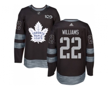 Men's Toronto Maple Leafs #22 Tiger Williams Black 1917-2017 100th Anniversary Stitched NHL Jersey