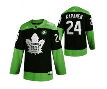 Men's Toronto Maple Leafs #24 Kasperi Kapanen Green Hockey Fight nCoV Limited Hockey Jersey