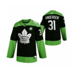 Men's Toronto Maple Leafs #31 Frederik Andersen Green Hockey Fight nCoV Limited Hockey Jersey