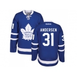 Men's Toronto Maple Leafs #31 Frederik Andersen Royal Blue Home NHL Jersey